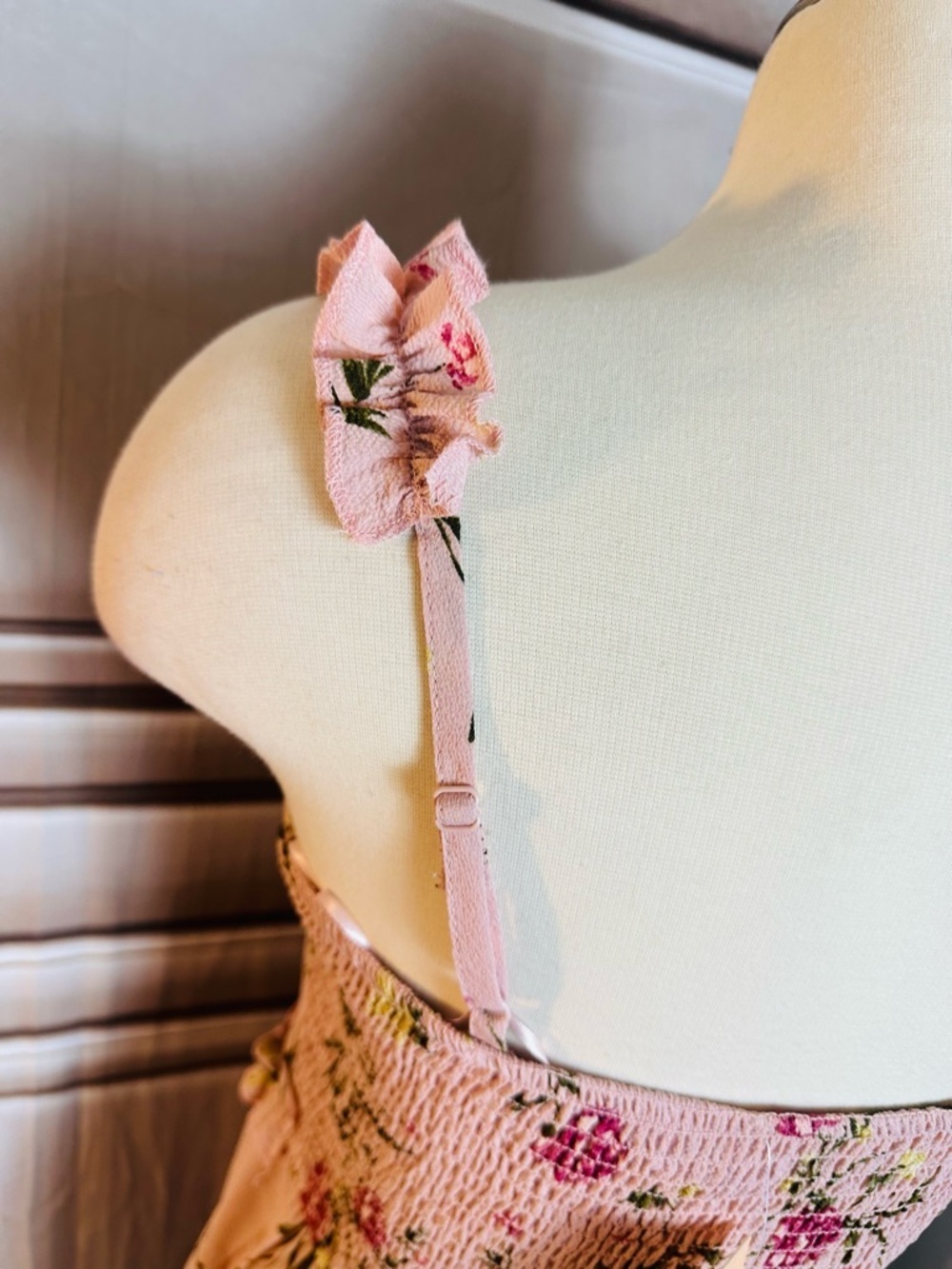 Pink Floral Ruffle-Trim Maxi Dress - Picture 10 of 12